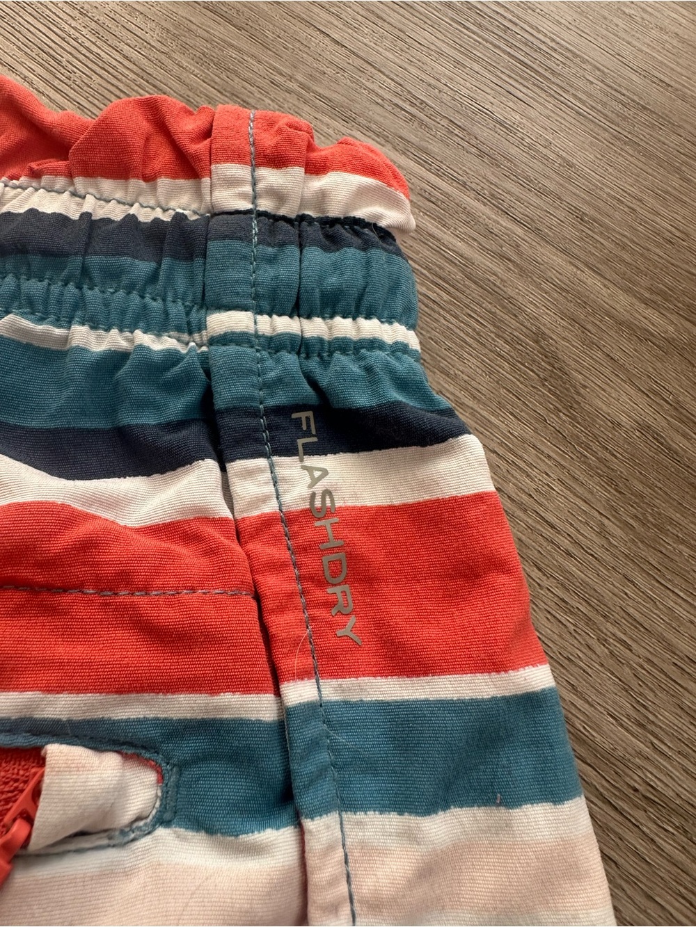 The North Face Women’s Striped 4” Board Shorts w Speed Dry - Coral, Navy & Teal - Picture 5 of 5